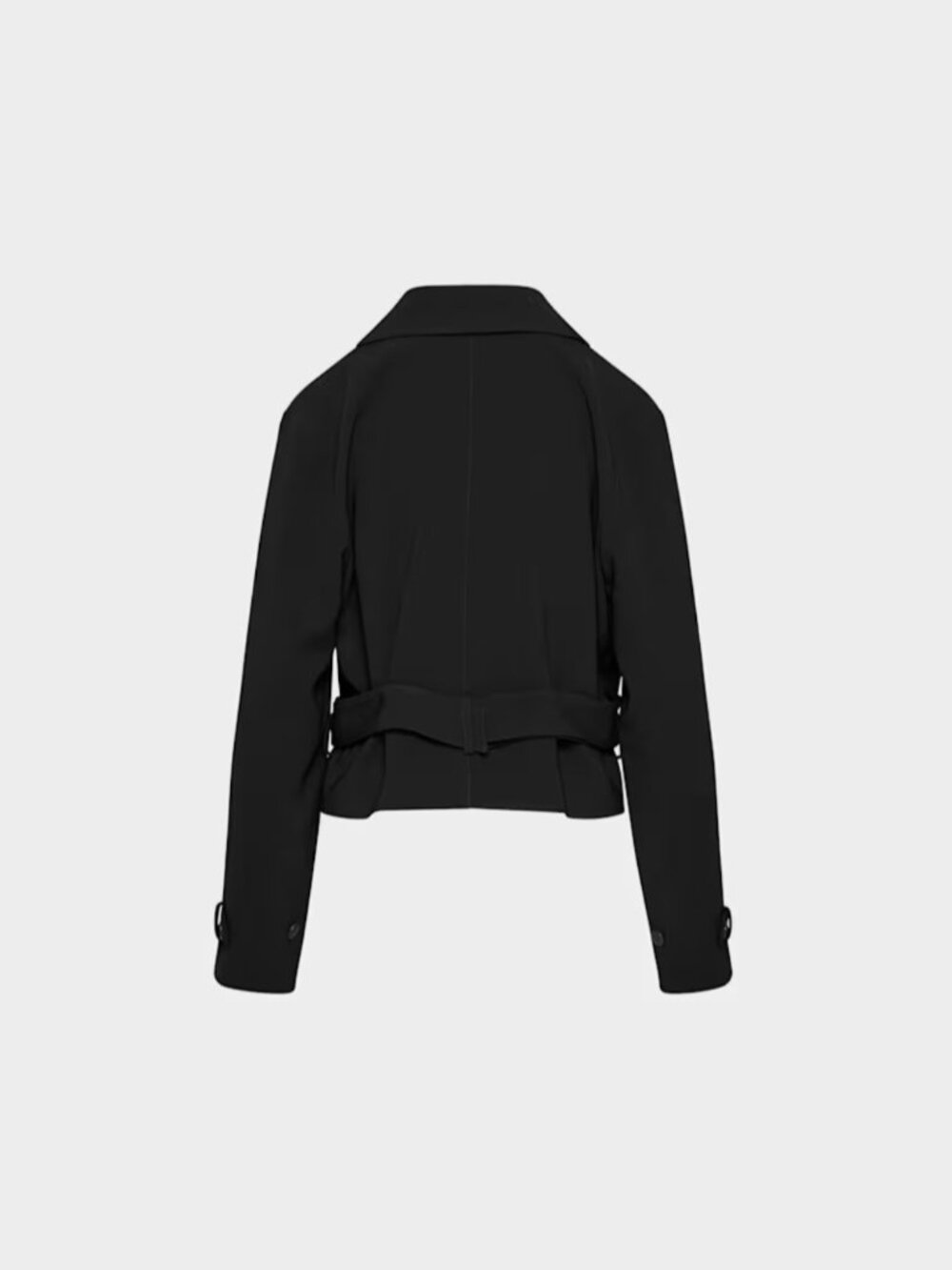NWT Aritzia  POSTAGE Trench Coat -Sway Crepe Black - Picture 9 of 11